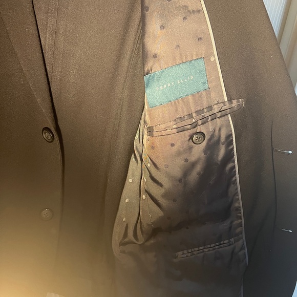 Perry Ellis Black Slim Fit Suite size 38R / pants 33x32 - Picture 2 of 6